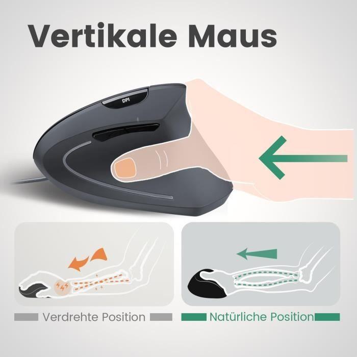 Kit souris + clavier ergonomique - perixx - periduo-512 - filaire - qwerty - noir