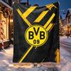 Borussia Dortmund Pattern Blanket for Home Decoration, Bed, Sofa, Car Travel, Camping, Suitable for All Seasons, Birthday Christmas Gift