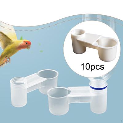10 Pieces Double Ports Water Dispenser Autodrinker Drinking Supplies Deflector for Chickens