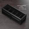Aluminum Alloy Watch Box with Transparent Lid, 5 Slots, Multiple Colors