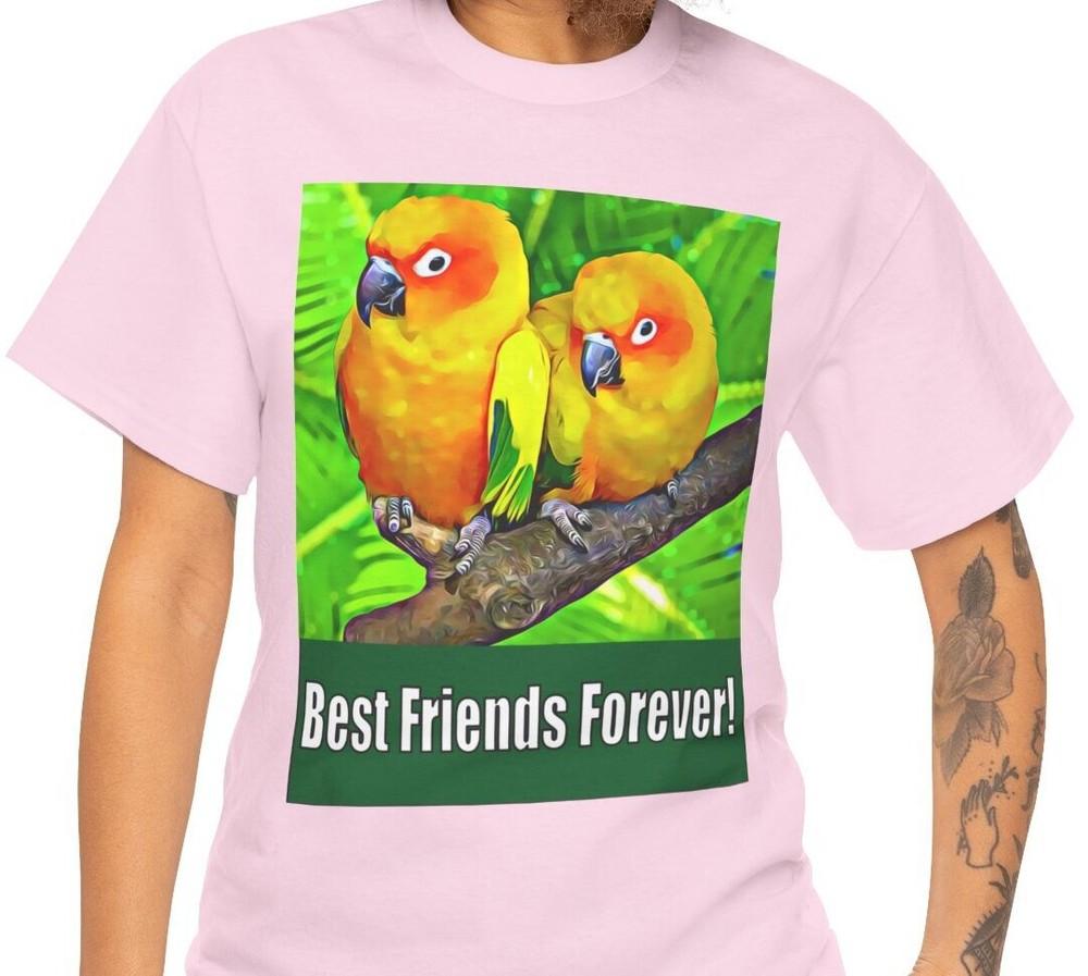 Sun Conures Best Friends Forever T-Shirt Bird Parrot Friendship Love