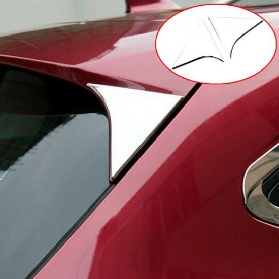 For Honda HR-V HRV 2016-2019 Chrome 2X Rear Window Spoilers Wing Cover Trim