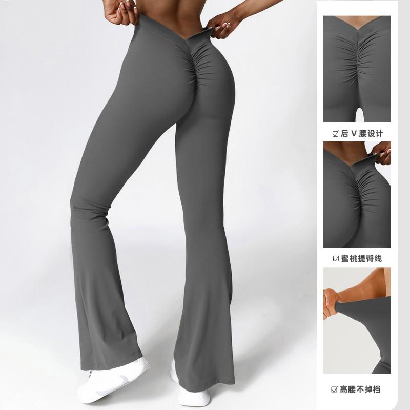 Womens High Waist Bootcut Yoga Pants Quick Dry Butt Lifting Workout Gym Sports Trousers