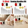 34PCS Big Eye Steel Sewing Needles Kit 5 Size Needles Stainless Steel Yarn Knitting Needle for Stitching and Crafting Project