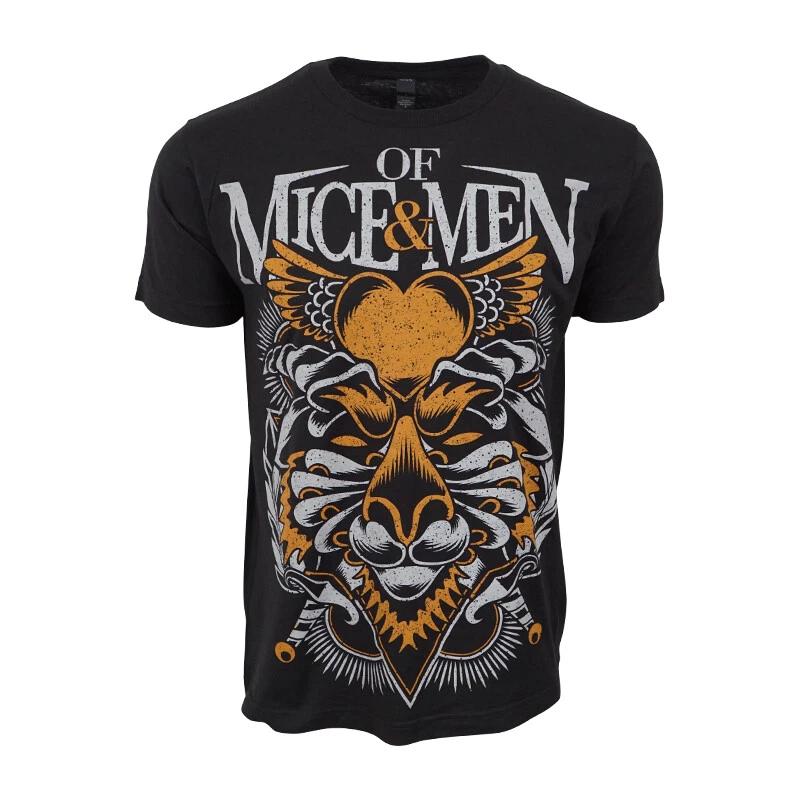 Of Mice Unisex Floral Black T Shirt S