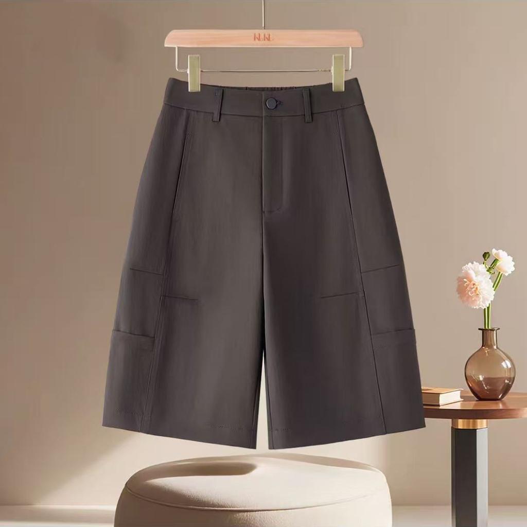 Fashion Versatile Breathable Loose High Waist Casual Straight Shorts Women's 1116 Summer Thin and Skinny Wide Leg Pants