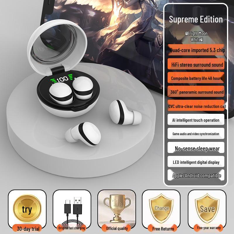 “Ultra-Mini Noise-Cancelling In-Ear Bluetooth Sleep Earbuds with Long Battery Life”