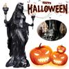Halloween Black Witch Statue Gothic Resin Witch Figurine Halloween Decoratiions Modern Art Handmade Crafts Home Ornament Gifts