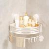 Wall Mounted Suction Cup Triangle Storage Rack Plastic Suction Cup Shower Shelf  Bathroom