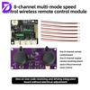 2.4GHz Wireless 8-Channel Remote Control Module Kit Motor Drive Module for DIY Cars and Boats with Dual-Thumbstick Design