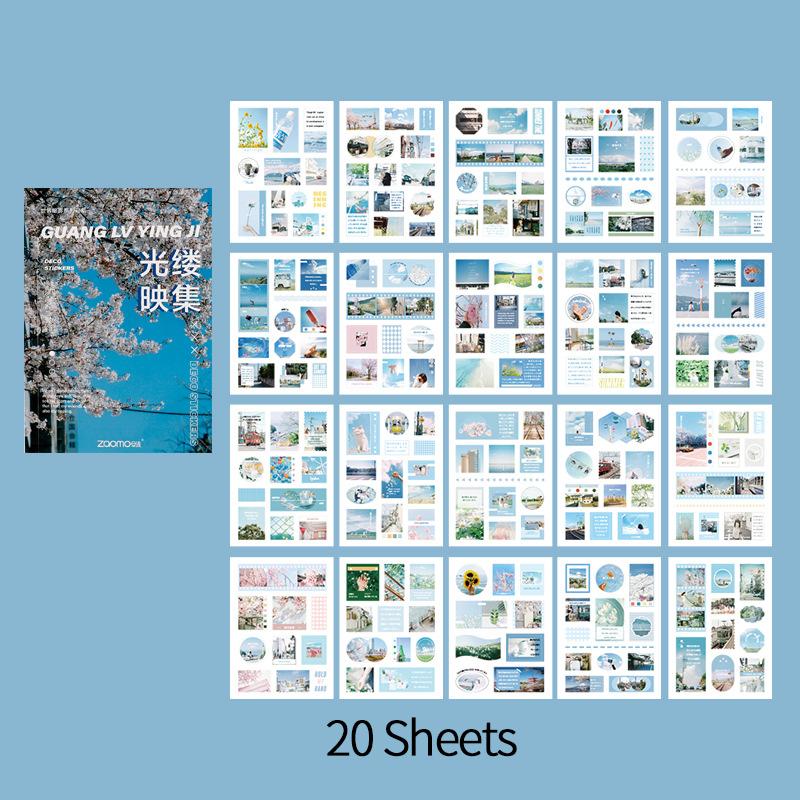 

20 pcs/Set Large size Stickers Creative DIY Diary Album Decorative Junk Journal accessories DIY Craft Supplies