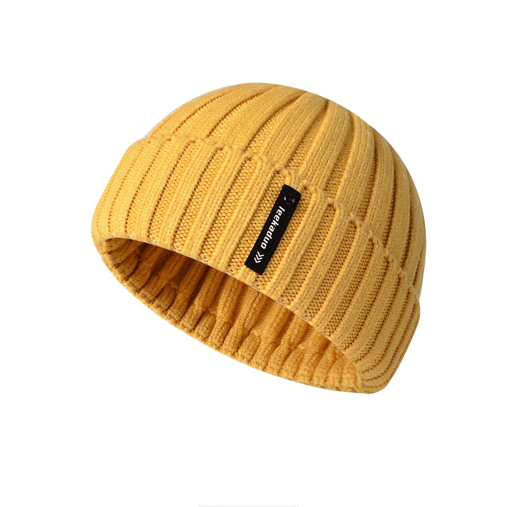 Korean Knitted Cold Hat Couple's Hip Hop Street Hat Short Dome Hat Winter Warm Hat