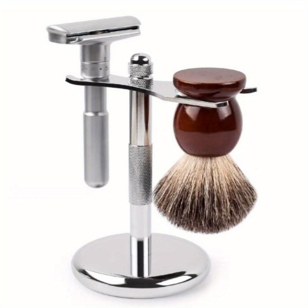 Adjustable Safety Razor Double Edge Classic Mens Shaving Mild To Aggressive 1-6 File Hair Removal Shaver It with 5 Blades