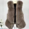 Women Fur Coat Autumn Winter Vest Short Fur Jacket Lady Clothing Black