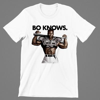Bo Jackson NIEUW Heren T-shirt Wit Alle Maten Unisex T-shirt JJ4895