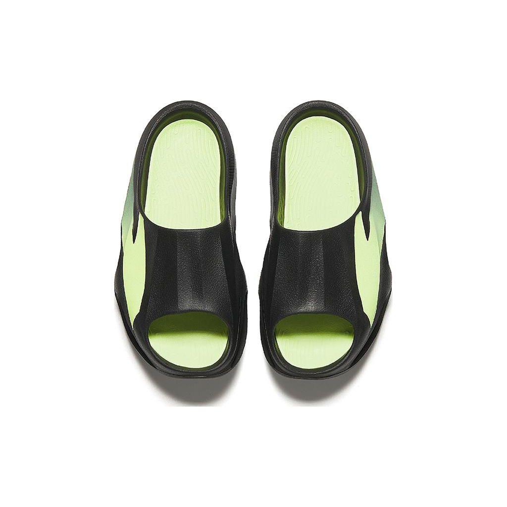 Anta Comfortable Breathable Simple Slide Sandals Men Footwear Black Green 112438519-4