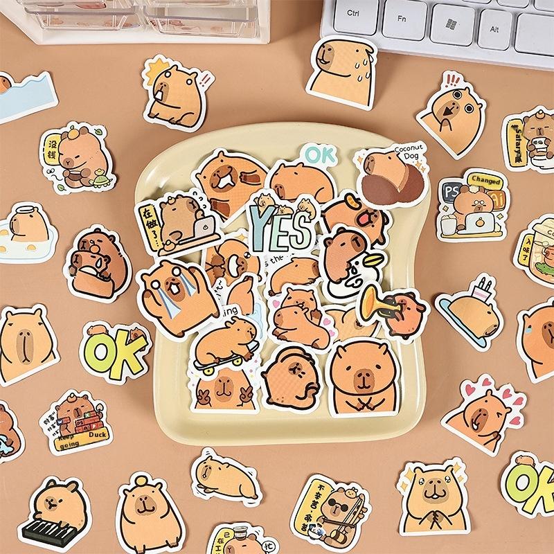 Cartoon Capybara Pattern Stationery Set Student Learning Stationery Set Cute Cartoon School Supplies Creative Gift