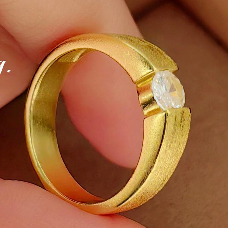 Fashion Moissanite Engagement Gold Wire-cut Ring For Women Men Classic Wedding Band 925 Silver Jewelry