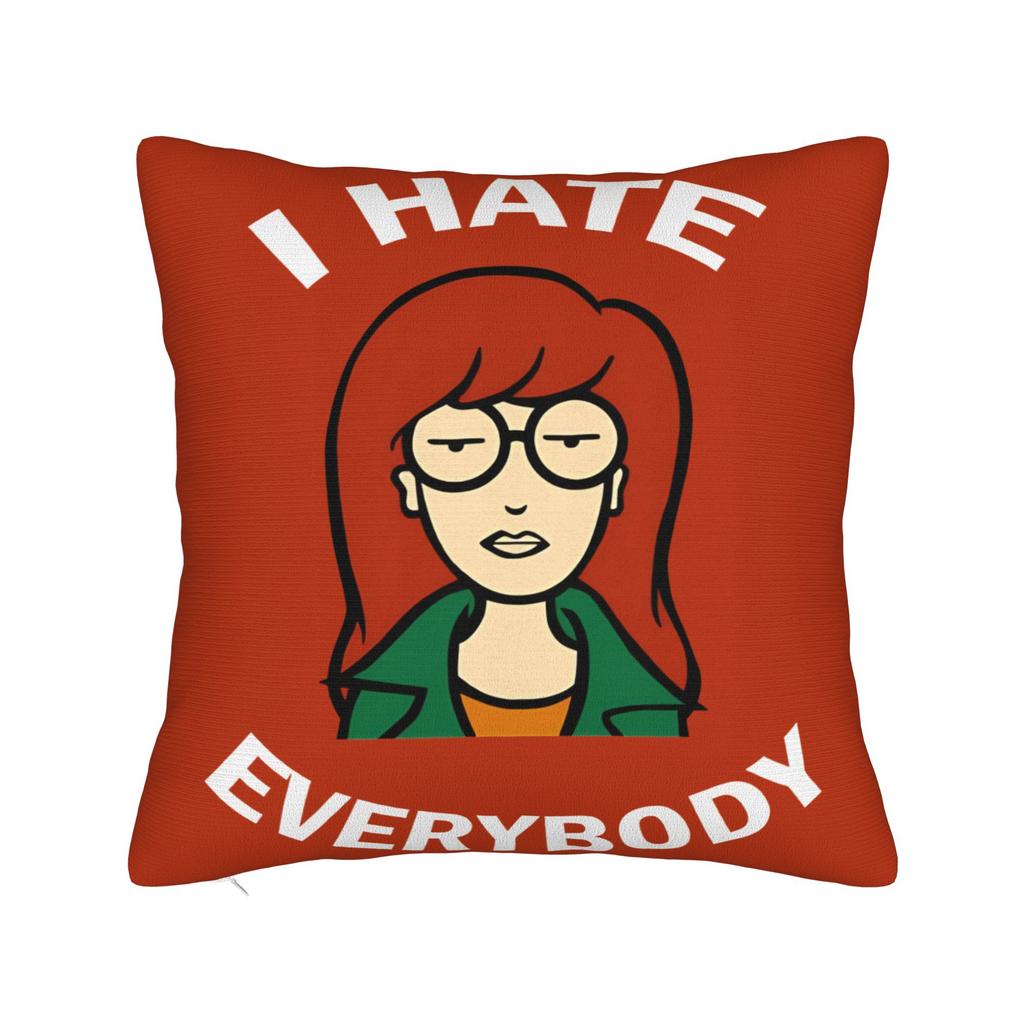 Sick Sad World Pastel Darias 90s MTV Beavis Square Pillow Case  Cushion Covers Customized Decor Pillowcase for Sofa 45x45cm