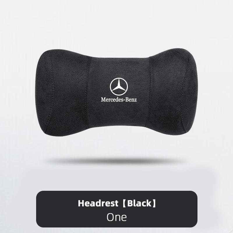 Car Seat Suede Memory Cotton Neck Pillow Headrest For Mercedes Benz AMG W205 C300 W203 W206 W108 W124 W126 W140 W168 GLA GLB GLC FV1