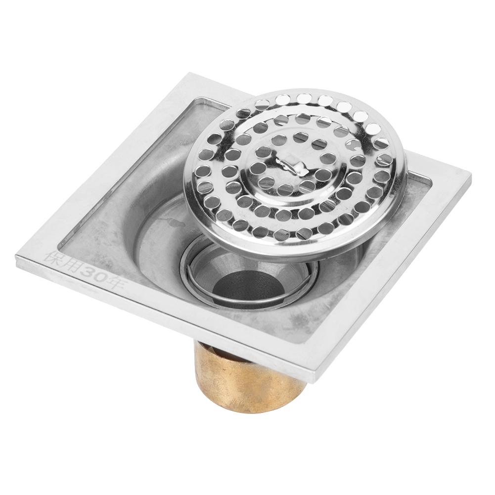 Bathroom Stainless Steel Floor Drain Shower Drainer Anti Clogging and Odor Floor Strainer