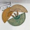 Bohemian Decorative Handmade Fan Vintage Hand Braided Fan Vintage Hand-woven Straw Fan  Home Decor
