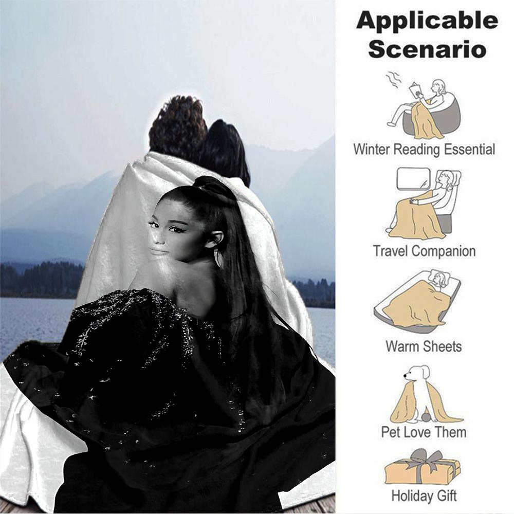 Elegant Fashion Portrait Blanket Soft Throw Blanket For Home Bedroom Bed Sofa Travel Office Solid Christmas Blanket