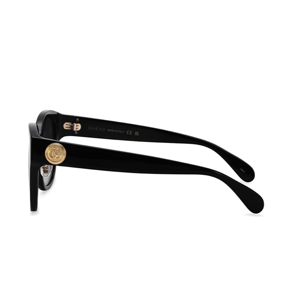 Gucci Vintage Minimalist Gold-toned Metallic Double G Logo Classic Aesthetic Buckle Plate Frame Round Sunglasses Unisex Couple Style