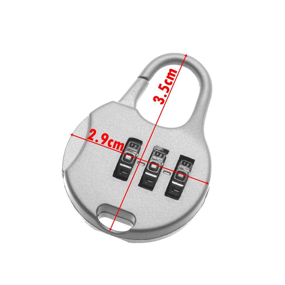 1pcs Mini Metal Outdoor Combination Code Gym Diary Protector Luggage Security Tool Password Lock Padlock 3 Digit Dial