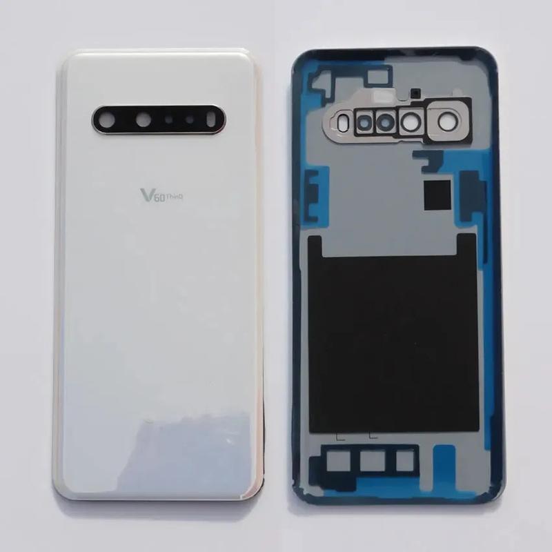 Back Glass back cover for LG V60 V60ThinQ LMV600VM V600VM/TM battery cover Housing Repair Parts With Adhesive Battery Door