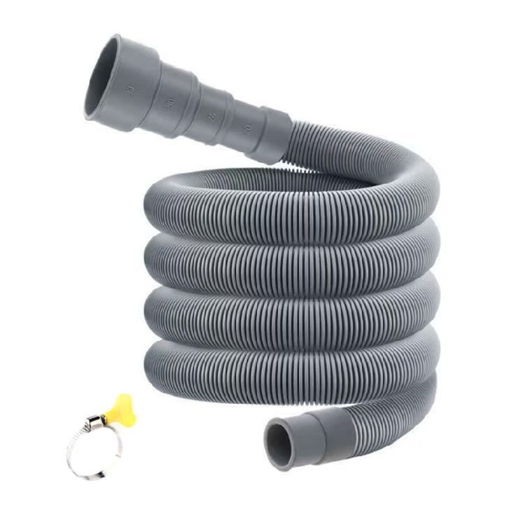 

Extension Drain Pipe Strong Steel Rubber Hose Flexible Length Adjustable Washer Drain Pipe Extension for Washing Machine