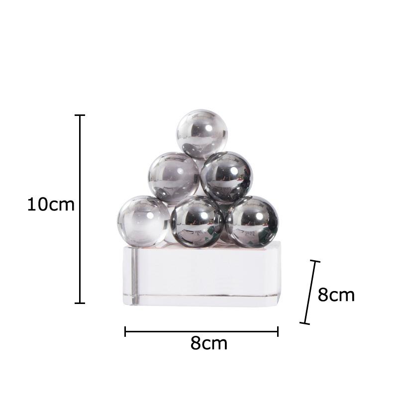 

Crystal Ball Stacking Geometric Statue Abstract Artwork Desk Decoration Ornaments Modern Crafts Sculpture Room Aesthetics Decor