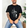 Herren bedrucktes Baumwoll-Oberteil Modisch Vielseitig Kurzarm Bequem Einfache T-Shirts Herren