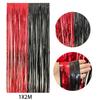 Color-Block Tinsel Curtain 1x2m - Festive Background for Christmas, Halloween, and Birthdays