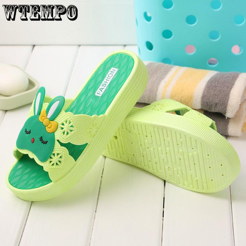 Unisex Slippers Women's Cute Slippers Summer New Cartoon Upper Home Bathroom Outdoor Slippers Non-slip Soft Bottom Thick Bottom Shoes