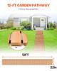 Wooden Garden Pathway, 12 Ft L X 22 In W, Non-Slip Straight Garden Walkway, Roll Out Cedar Outdoor Walkway Path with Wire Rope Connection, Decorative