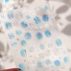5D Ocean Nail Art Stickers Blue Water Wave Daisy Spiral Pattern Self-adhesive Seaside Nail Decal DIY Manicure Decoration