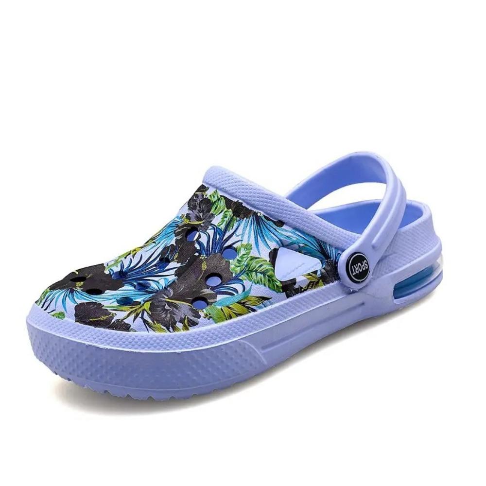 

Унисекс Камуфляжные сандалии Crocs Толстая амортизация Дышащие С открытым носком Садовая обувь для пар 37 синий