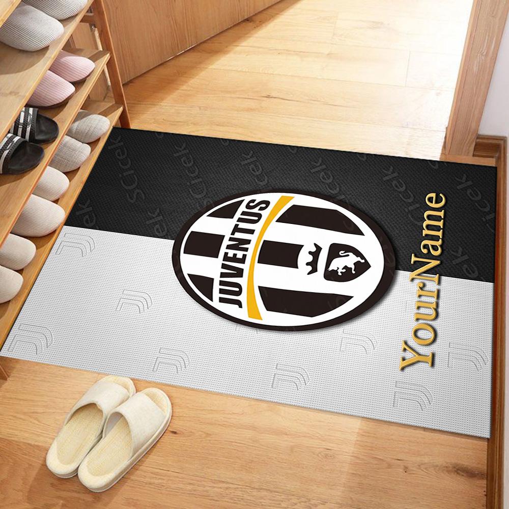 Juventus Personalized Name Area Rug Perfect for Dining Room Playrooms Kitchen Balcony Antislip Carpet Decorate Offices Wedding Party Gift