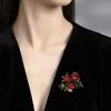 Retro Brooch, High-End Women'S Exquisite Luxury Fruit, Red Pomegranate Mori Corsage, Niche Design Pin