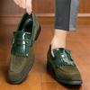 New Designer Fashion Suede Leather Loafers Tassels Patchwork Dress Shoes for Men Wedding Prom Homecoming Footwear Zapatos Hombre
