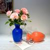 Colored Glass Vase Retro Handle Teapot Flower Vase Flower Arrangement Accessories Flowerpot Terrarium Home Decoration
