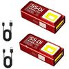 1/2Pcs Mini COB LED Flashlight Rechargeable Powerful Work Light with Clip Magnet Waterproof Camping Walking Pocket Lamp Portable Lights