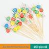 Colorful Bamboo Fruit Forks & Cocktail Skewers - Decorative & Disposable for Baking & Events