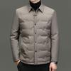Men's High-end Lightweight Down Jacket, Short Lapel Business Casual Warm Coat