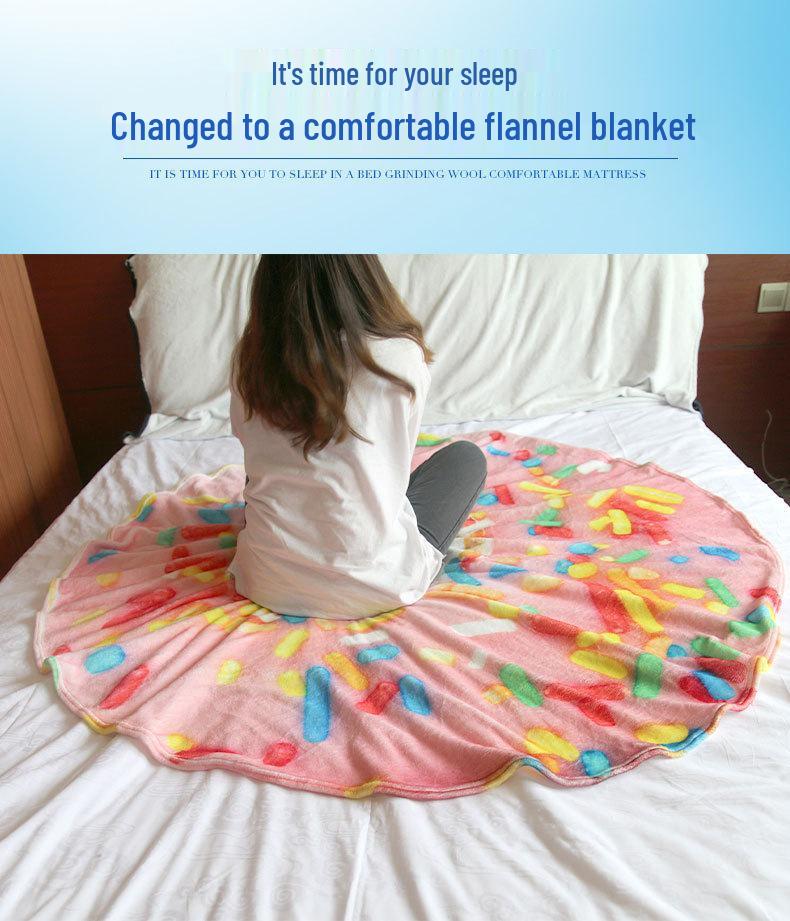 All-Season Tortilla Flannel Blanket with High-Definition Digital Print for Home and Office