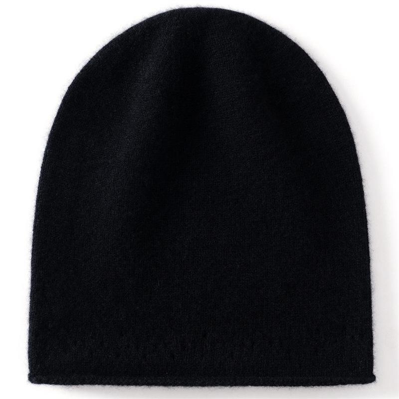 One seamless cashmere autumn and winter new men's and women's simple warm ear protection cold knitted hat