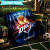 1PC Custom Name Blanket Oklahoma Sports Team Flannel Blankets Patterns Throw Blanket All-Season Soft Gift for Couch, Bed, Camping, Birthday Gifts