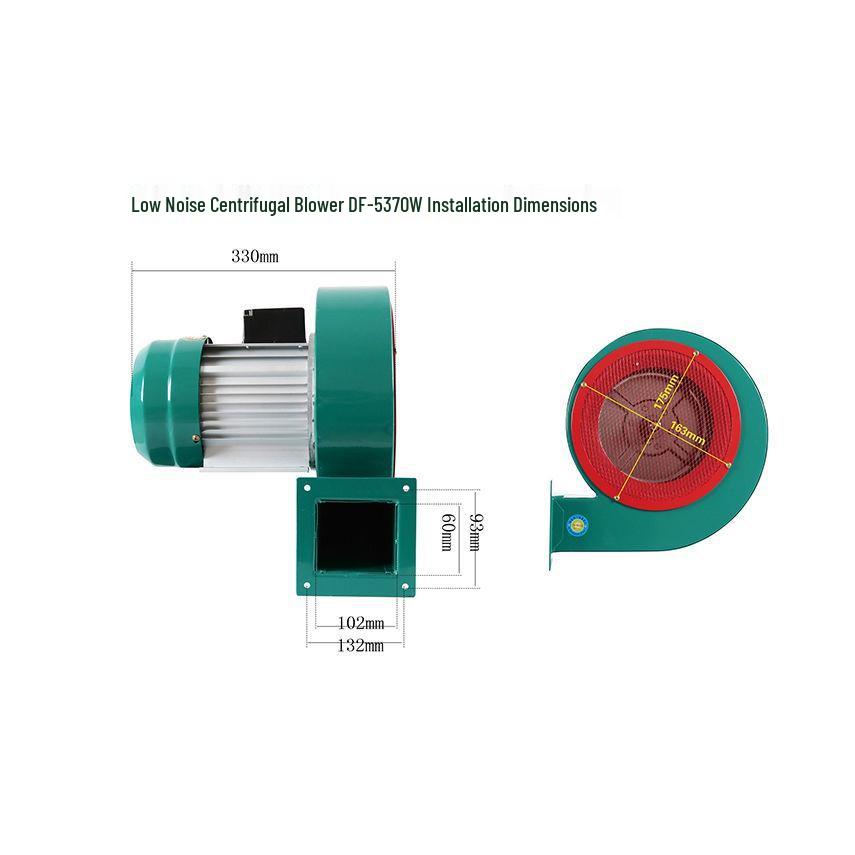 DF Low Noise High-Temp Centrifugal Fan: Multi-Winged Industrial Dust Extraction Blower for Hot Air Furnaces.