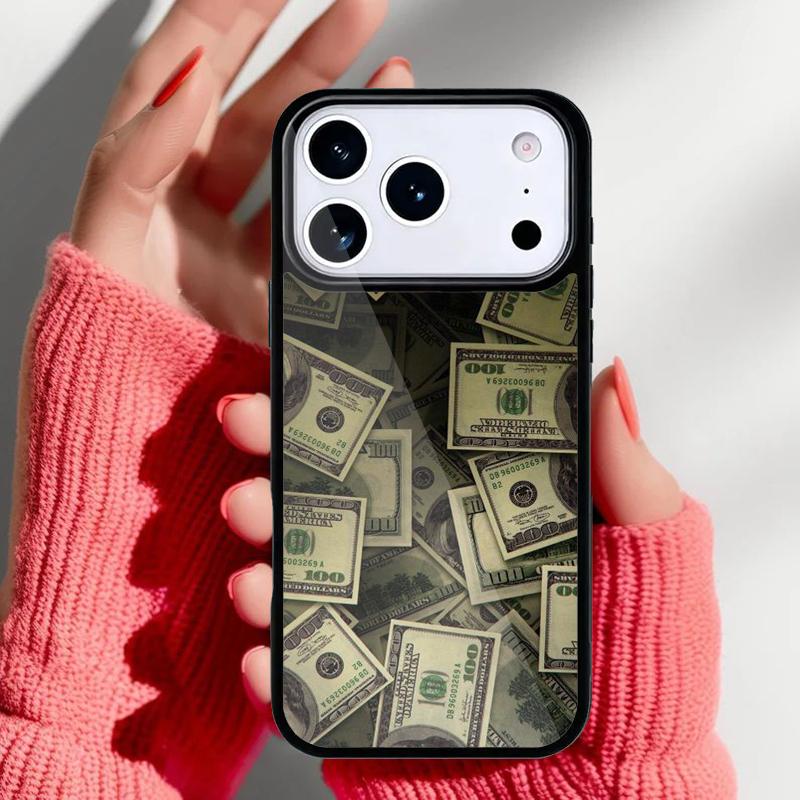 Money Dollars Cash Phone Case for iPhone 17 Air 16e 15 14 13 Pro Max Back Cover for 12 11 Pro Coque